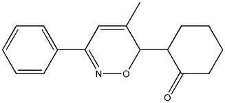 2-[5-Methyl-3-phenyl-6H-1,2-oxazin-6-yl]cyclohexanone Struktur