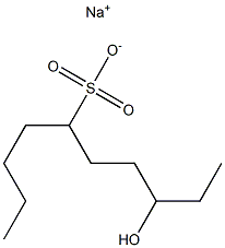 8-Hydroxydecane-5-sulfonic acid sodium salt Struktur