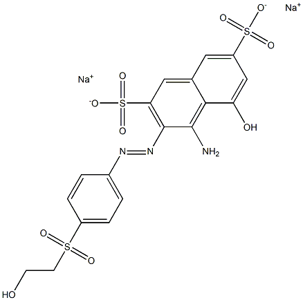 4-Amino-5-hydroxy-3-[4-(2-hydroxyethylsulfonyl)phenylazo]-2,7-naphthalenedisulfonic acid disodium salt Struktur