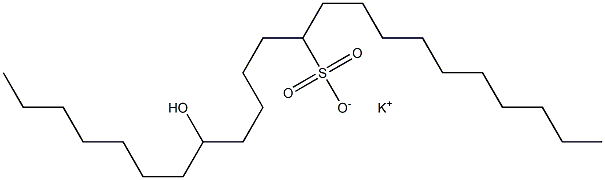 16-Hydroxytricosane-11-sulfonic acid potassium salt Struktur