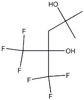 1,1,1-Trifluoro-2-(trifluoromethyl)-4-methyl-2,4-pentanediol Struktur