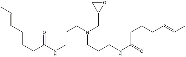 N,N'-[(Oxiran-2-ylmethylimino)bis(3,1-propanediyl)]bis(5-heptenamide) Struktur