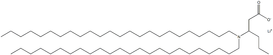 3-(Ditetracosylamino)hexanoic acid lithium salt Struktur