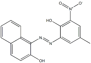 1-(2-Hydroxy-5-methyl-3-nitrophenylazo)-2-naphthol Struktur