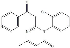 2-[2-Oxo-2-(4-pyridyl)ethyl]-3-(2-chlorophenyl)-6-methylpyrimidin-4(3H)-one Struktur