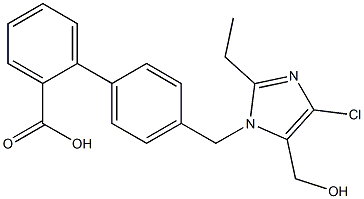 4'-[[4-Chloro-2-ethyl-5-hydroxymethyl-1H-imidazol-1-yl]methyl]-1,1'-biphenyl-2-carboxylic acid Struktur