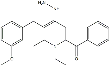 2-Benzoylamino-N-[2-(diethylamino)ethyl]-3-(3-methoxyphenyl)propenamide Struktur