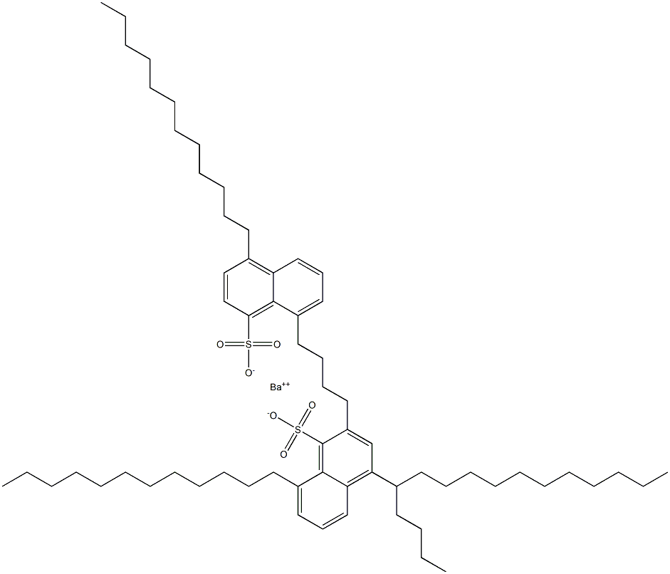 Bis(4,8-didodecyl-1-naphthalenesulfonic acid)barium salt Struktur