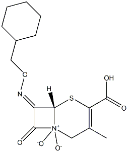 7-[(Z)-(Cyclohexylmethoxy)imino]-3-methyl-4-carboxycepham-3-ene 1,1-dioxide Struktur