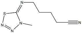 5-[[(4,5-Dihydro-4-methyl-1,2,3,4-thiatriazol)-5-ylidene]amino]pentanenitrile Struktur