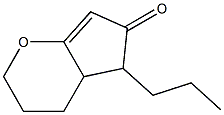 2,3,4,4a-Tetrahydro-5-propylcyclopenta[b]pyran-6(5H)-one Struktur