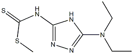 N-(5-Diethylamino-4H-1,2,4-triazol-3-yl)dithiocarbamic acid methyl ester Struktur