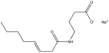 4-(3-Octenoylamino)butyric acid sodium salt Struktur