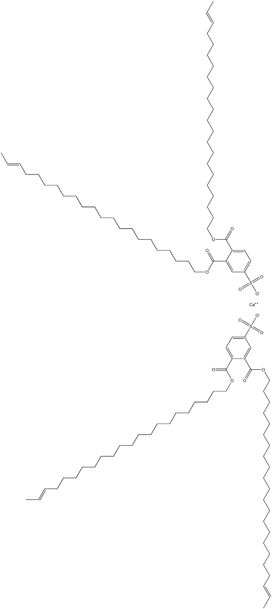 Bis[3,4-di(20-docosenyloxycarbonyl)benzenesulfonic acid]calcium salt Struktur