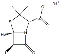 6-Iodopenicillanic acid sodium salt Struktur