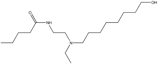 N-[2-[N-Ethyl-N-(8-hydroxyoctyl)amino]ethyl]valeramide Struktur