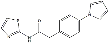 2-[p-(1H-Pyrrol-1-yl)phenyl]-N-(2-thiazolyl)acetamide Struktur