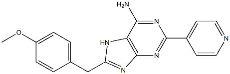 8-(4-Methoxybenzyl)-2-(4-pyridinyl)adenine Struktur