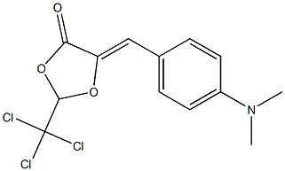 (5Z)-2-(Trichloromethyl)-5-[4-(dimethylamino)benzylidene]-1,3-dioxolan-4-one Struktur