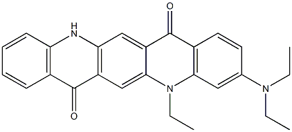 3-(Diethylamino)-5-ethyl-5,12-dihydroquino[2,3-b]acridine-7,14-dione Struktur