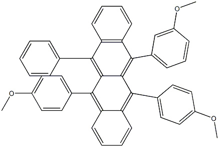 5-(3-Methoxyphenyl)-6,11-bis(4-methoxyphenyl)-12-phenylnaphthacene Struktur