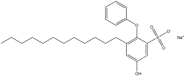 4-Hydroxy-6-dodecyl[oxybisbenzene]-2-sulfonic acid sodium salt Struktur