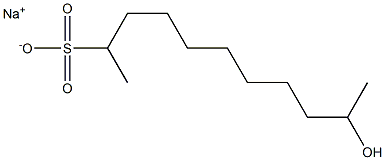 10-Hydroxyundecane-2-sulfonic acid sodium salt Struktur