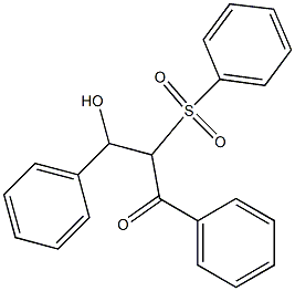 1,3-Diphenyl-3-hydroxy-2-(phenylsulfonyl)propan-1-one Struktur