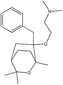 1,3,3-Trimethyl-6-benzyl-6-[2-(dimethylamino)ethoxy]-2-oxabicyclo[2.2.2]octane Struktur