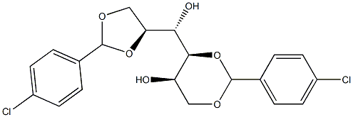 1-O,3-O:5-O,6-O-Bis(4-chlorobenzylidene)-L-glucitol Struktur