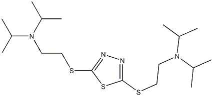 2,5-Bis(2-diisopropylaminoethylthio)-1,3,4-thiadiazole Struktur