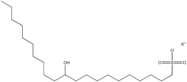 11-Hydroxyhenicosane-1-sulfonic acid potassium salt Struktur