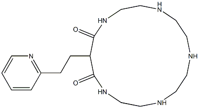 15-[2-(2-Pyridyl)ethyl]-1,4,7,10,13-pentaazacyclohexadecane-14,16-dione Struktur