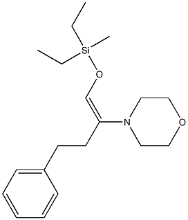 1-Morpholino-1-[[diethyl(methyl)silyl]oxymethylene]-3-phenylpropane Struktur