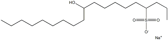 10-Hydroxynonadecane-4-sulfonic acid sodium salt Struktur