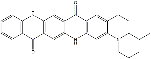 3-(Dipropylamino)-2-ethyl-5,12-dihydroquino[2,3-b]acridine-7,14-dione Struktur