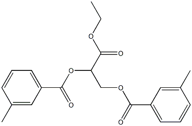 (+)-2-O,3-O-Di(m-methylbenzoyl)-L-glyceric acid ethyl ester Struktur