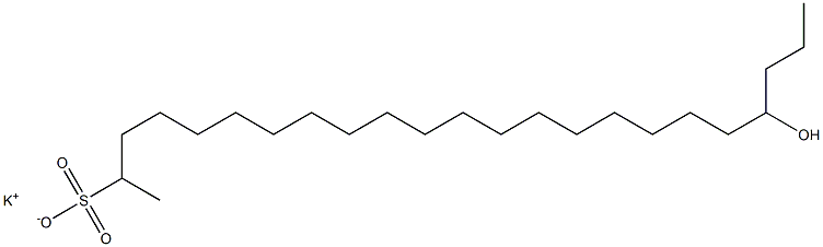 20-Hydroxytricosane-2-sulfonic acid potassium salt Struktur