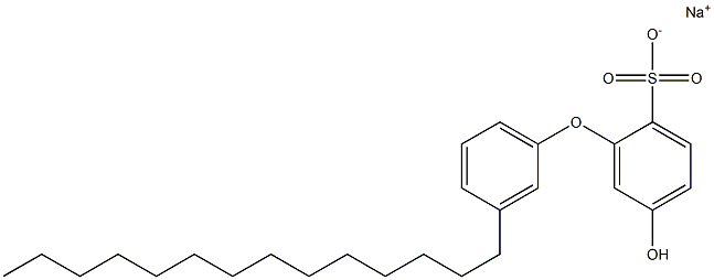 5-Hydroxy-3'-tetradecyl[oxybisbenzene]-2-sulfonic acid sodium salt Struktur