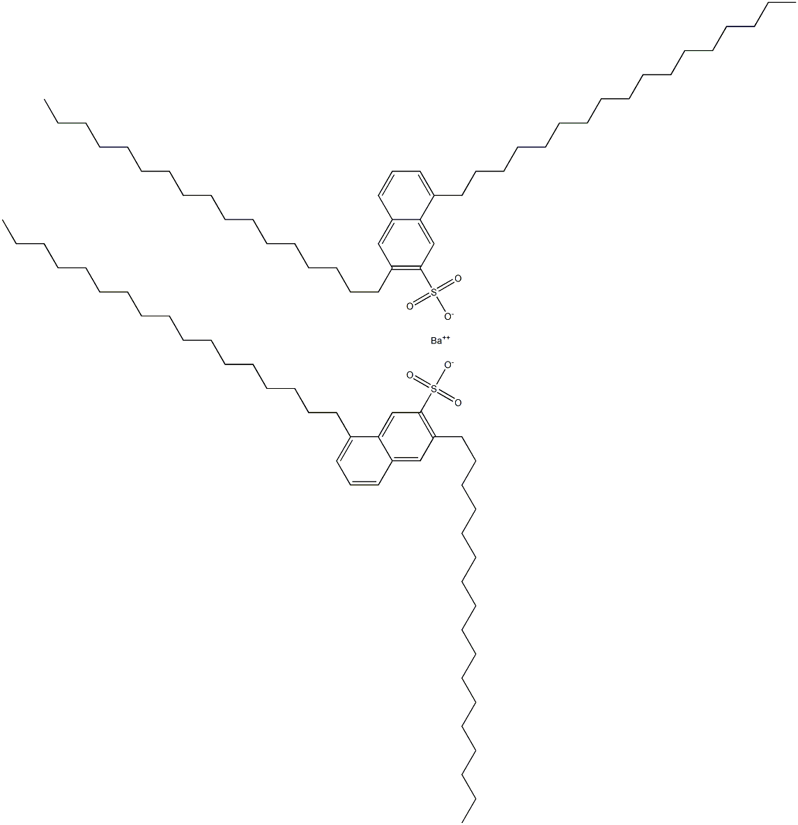 Bis(3,8-diheptadecyl-2-naphthalenesulfonic acid)barium salt Struktur