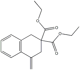 4-Methylenetetralin-2,2-dicarboxylic acid diethyl ester Struktur