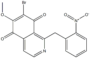 7-Bromo-6-methoxy-1-(2-nitrobenzyl)isoquinoline-5,8-dione Struktur