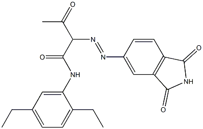 N-(2,5-Diethylphenyl)-2-(1,3-dioxoisoindolin-5-ylazo)-2-acetylacetamide Struktur