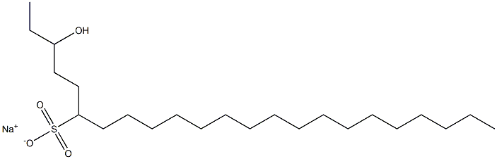 3-Hydroxytricosane-6-sulfonic acid sodium salt Struktur