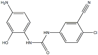 5-[3-(4-Amino-2-hydroxyphenyl)ureido]-2-chlorobenzonitrile Struktur