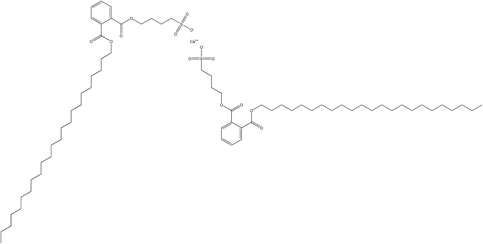 Bis[4-[(2-tricosyloxycarbonylphenyl)carbonyloxy]butane-1-sulfonic acid]calcium salt Struktur