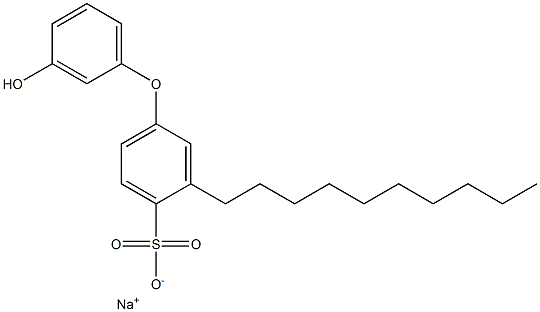 3'-Hydroxy-3-decyl[oxybisbenzene]-4-sulfonic acid sodium salt Struktur