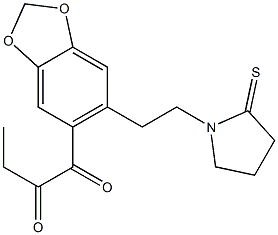 5-(1,2-Dioxobutyl)-6-[2-(2-thioxo-1-pyrrolidinyl)ethyl]-1,3-benzodioxole Struktur