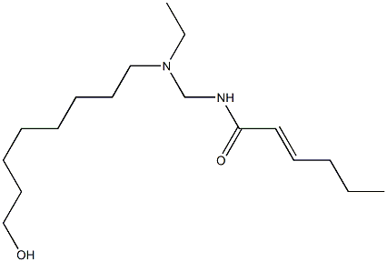 N-[[N-Ethyl-N-(8-hydroxyoctyl)amino]methyl]-2-hexenamide Struktur