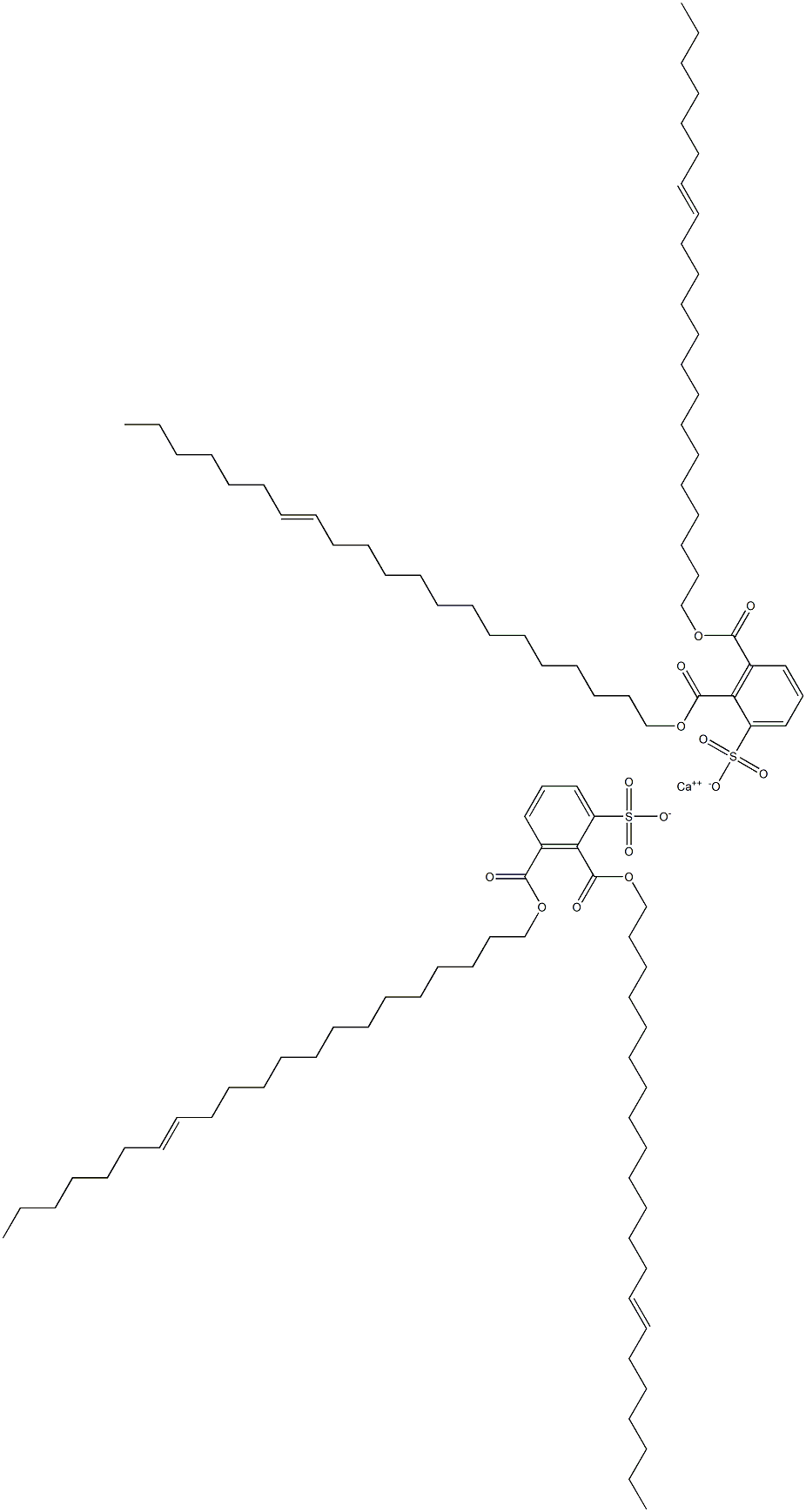 Bis[2,3-di(14-henicosenyloxycarbonyl)benzenesulfonic acid]calcium salt Struktur